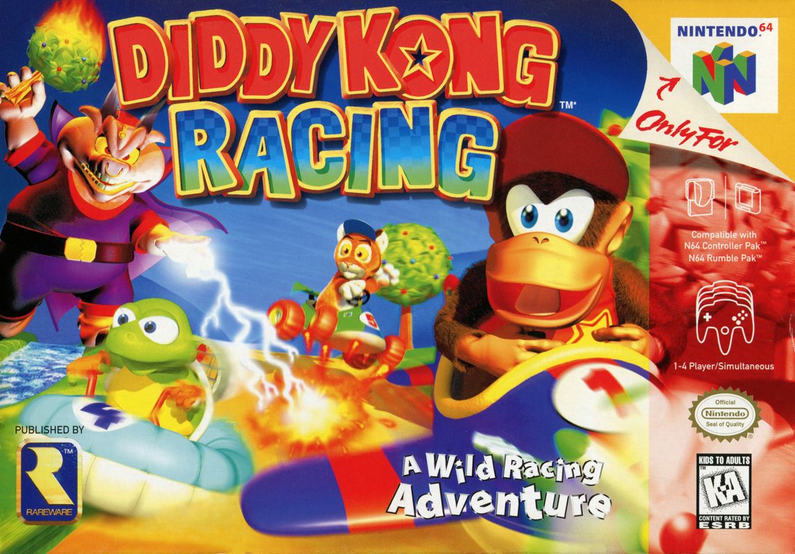 Diddy Kong Racing [Not for Resale] box art for Nintendo 64